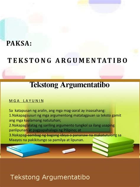 tekstong argumentatibo pdf|Tekstong Argumentatibo .